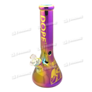 DOPE Metallic Chrome Beaker 13" w/Marijuana Pendant Key Chain - DEADPOOL