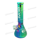 DOPE Metallic Chrome Beaker 13" w/Marijuana Pendant Key Chain - RICK N MORTY