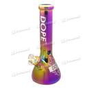 DOPE Metallic Chrome Beaker 13" w/Marijuana Pendant Key Chain - RICK N MORTY