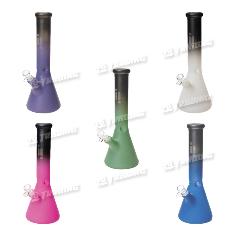 INFINITI GLASS Two Tone Frosted Beaker 14inch 7mm - 5Colors