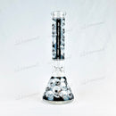 Infiniti Glass Skull Decal Beaker 14inches - 5 Colors