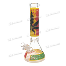 Colorful Leaf Pattern Beaker 14inches 7mm - 5 Designs