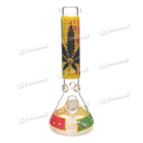 Colorful Leaf Pattern Beaker 14inches 7mm - 5 Designs