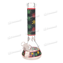 Colorful Leaf Pattern Beaker 14inches 7mm - 5 Designs