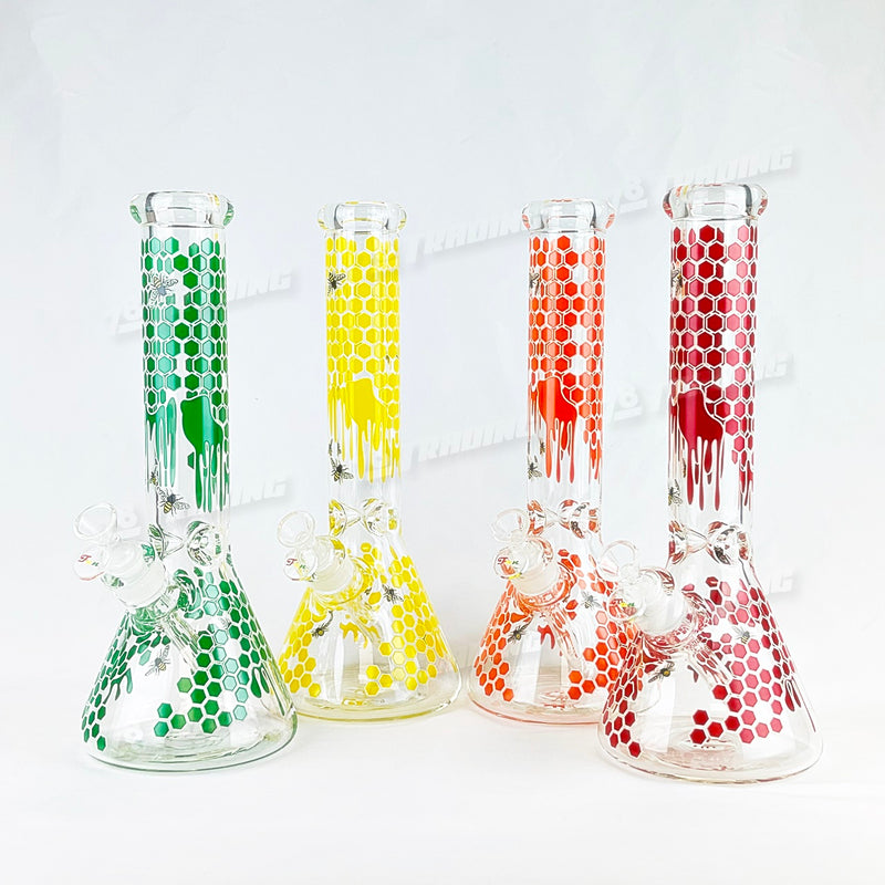 Honeycomb Decal Beaker 14inches - 4 Colors