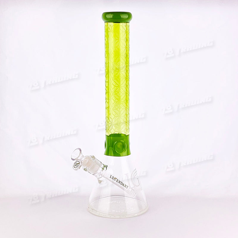 Legendary Glass Colorful Sandblast Beaker LG310 16inches