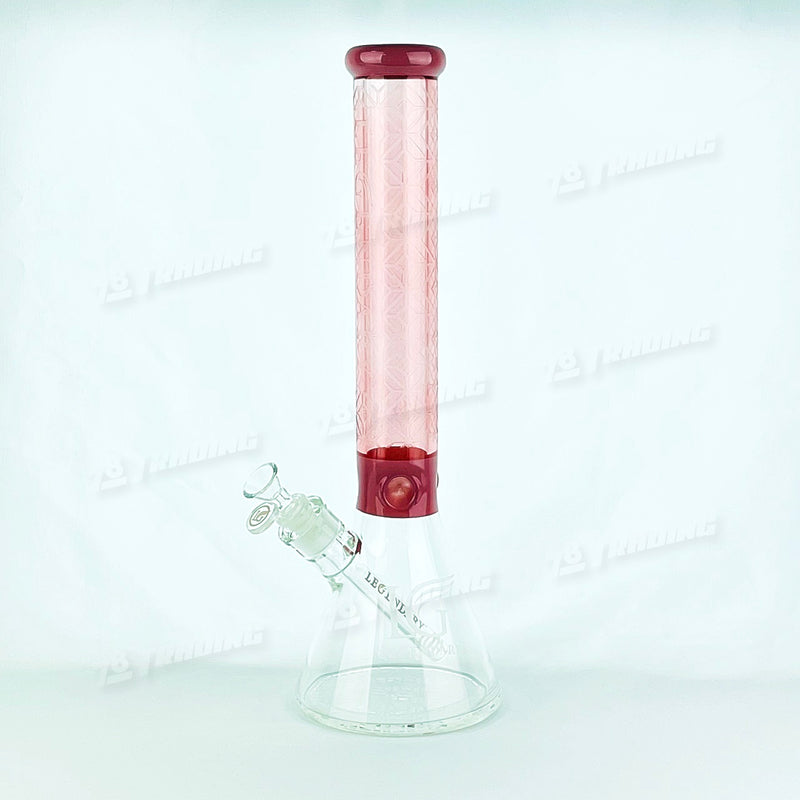 Legendary Glass Colorful Sandblast Beaker LG310 16inches