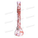 OG Original Glass Color Beaker 9mm 18inch OG466 - 6Colors