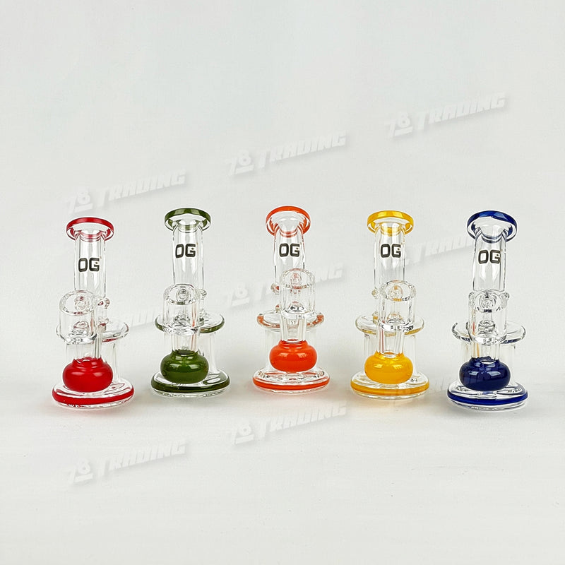 OG Original Glass Mini Rig with Banger OG536 - 5 Colors