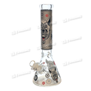 OG Original Glass Glow In The Dark WOLF Pattern Beaker 14" OGS27 - 5 Colors