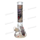 OG Original Glass Glow In The Dark WOLF Pattern Beaker 14" OGS27 - 5 Colors