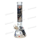 OG Original Glass Glow In The Dark WOLF Pattern Beaker 14" OGS27 - 5 Colors