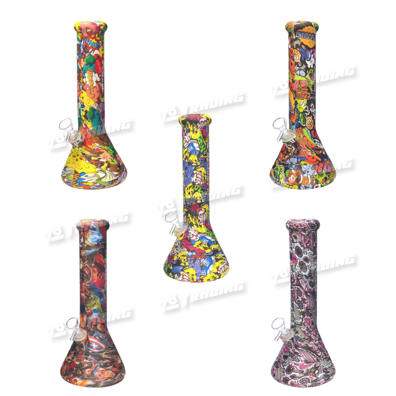 Detachable Silicone Beaker 12inches -17 Designs