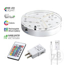 LED Light Base Display Multicolors RGBW LED Coaster 6inch