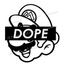 DOPE Metallic Chrome Beaker 13" w/Marijuana Pendant Key Chain - SUPER MARIO