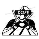 DOPE Metallic Chrome Beaker 13" w/Marijuana Pendant Key Chain - DEADPOOL