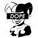 DOPE Metallic Chrome Beaker 13" w/Marijuana Pendant Key Chain - HARLEY QUINN