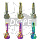 DOPE Metallic Chrome Beaker 13" w/Marijuana Pendant Key Chain - RICK N MORTY