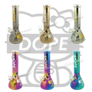 DOPE Metallic Chrome Beaker 13" w/Marijuana Pendant Key Chain - HELLO KITTY