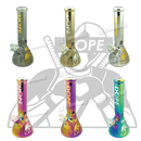 DOPE Metallic Chrome Beaker 13" w/Marijuana Pendant Key Chain - DEADPOOL