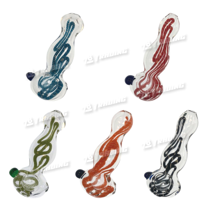 Glass Hand Pipe AP571 Double Glass 3.5inch