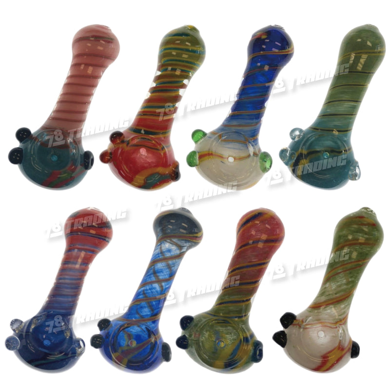 Glass Hand Pipe AP574 Double Glass 3.5inch