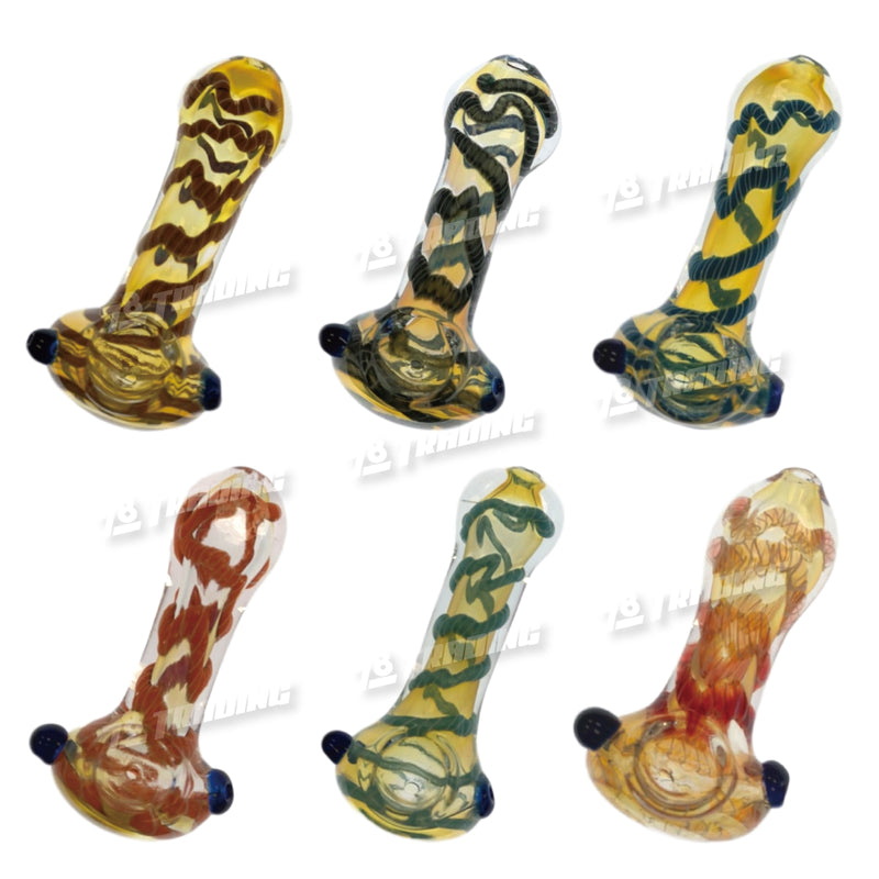 Glass Hand Pipe AP575 Double Glass 3.5inch