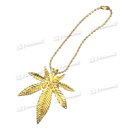 Gold Plated Marijuana Pendant Key Chain