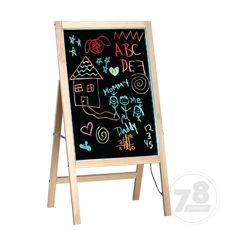 LED Illuminated Wooden Message Writing Board 22 inch x 40 inch