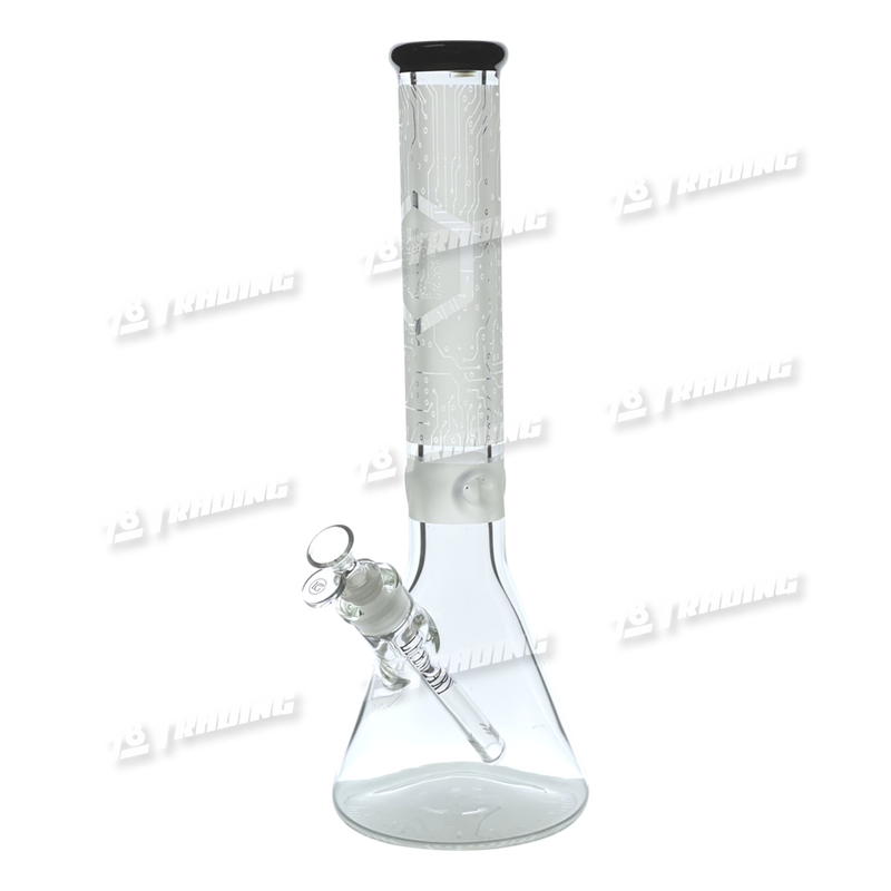 Legendary Glass Sandblast Beaker LG247 16inches 9mm - 4Colors