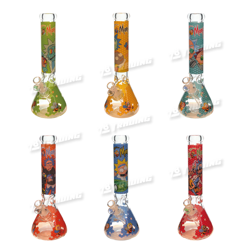 OG Original Glass Cartoon Decal Beaker 14" OG535 - 6 Designs