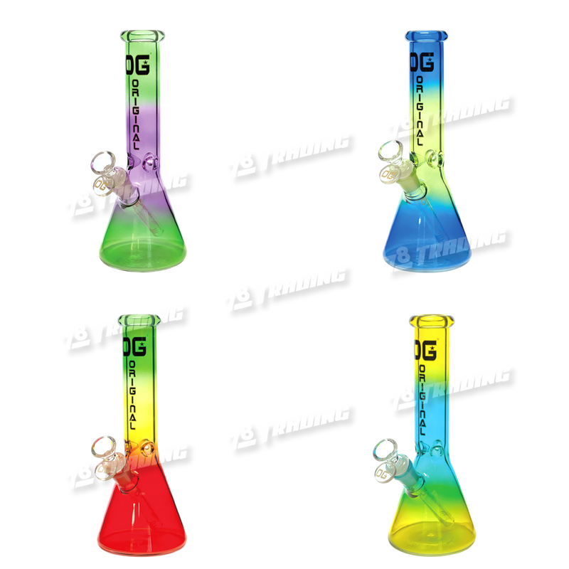 OG Original Glass Multi Color Beaker OG549 10inches - 4 Colors