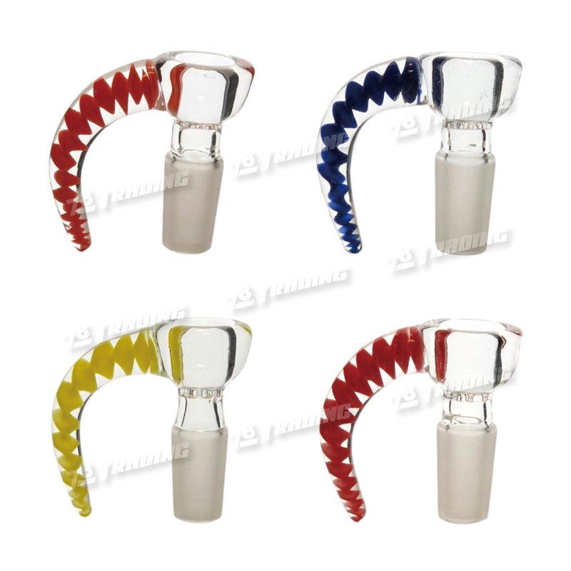 Built in screen 14mm Horn Handle Bowl ST006 - 4Colors