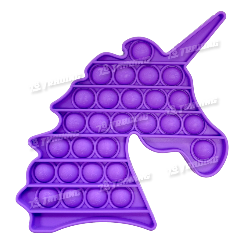 Fidget Toys Push Pop Bubble Small Size Solid Color Purple - Unicorn