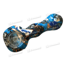 Silicone Hand Pipe w/ Removable Bowl, Poker Assorted 4.5inch