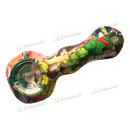 Silicone Hand Pipe w/ Removable Bowl, Poker Assorted 4.5inch