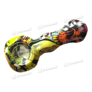 Silicone Hand Pipe w/ Removable Bowl, Poker Assorted 4.5inch