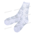 Huckleberry Design Socks Long - White Glitter Leaf