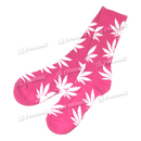 Huckleberry Design Socks Long - Pink White Leaf
