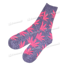 Huckleberry Design Socks Long - Purple Pink Leaf