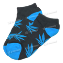 Huckleberry Design Socks Short Ankle - Black x Blue