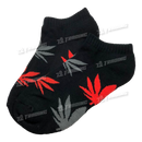 Huckleberry Design Socks Short Ankle - Black x Grey x Red