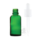 Glass bottle with evident dropper cap 30ml - GREEN