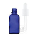 Glass bottle with evident dropper cap 30ml - BLUE