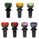 Nice Glass Black & Colour Cup Bowl TW002- 7 Colors